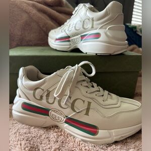 Gucci Women's Rhyton Leather Sneakers